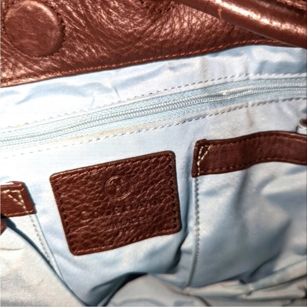 Cole Haan pebbled brown Leather Satchel